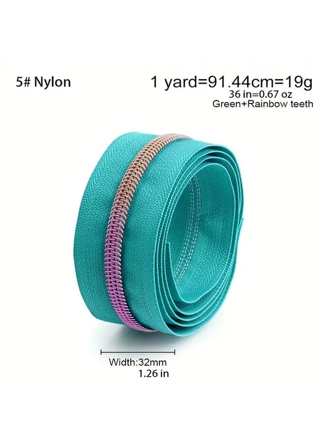 Style7 2 Yards Nylon Zipper Pulls For Bag Clothing DIY Sewing Kit With Zipper Covers - Image 4